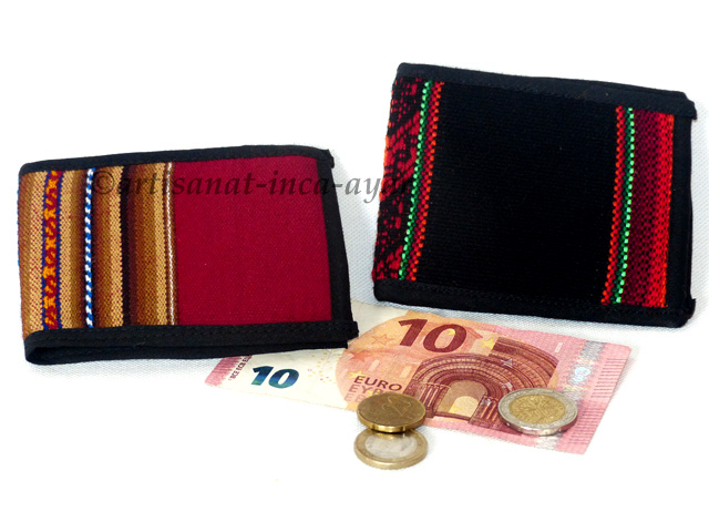 Porte feuille en tissu péruvien