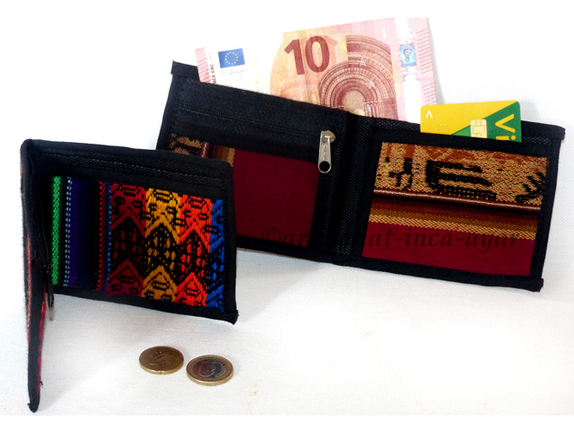 Porte feuille en tissu péruvien