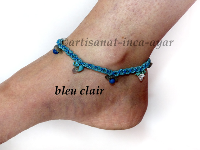 Bracelets de cheville en macramé
