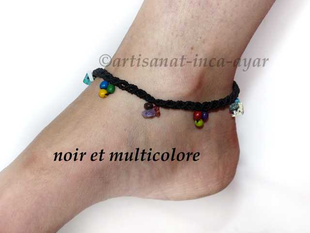 Bracelets de cheville en macramé
