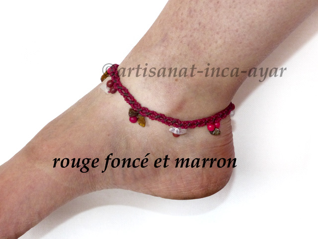 Bracelets de cheville en macramé