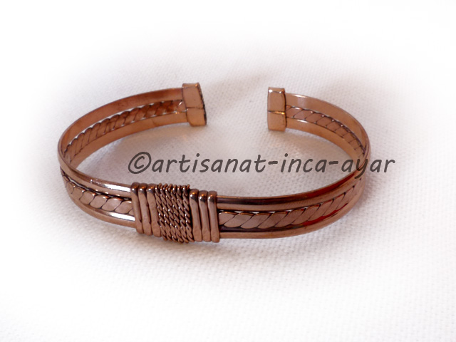 Bracelet rigide en pur cuivre - 2 modèles