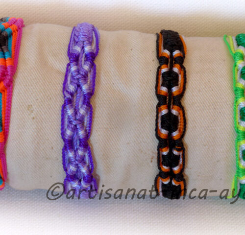 Bracelets zig zag en macramé 2 - coloris au choix