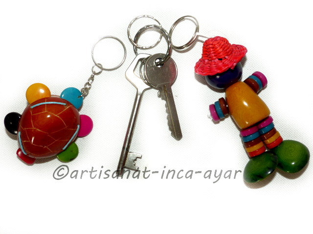 Porte clé en ivoire végétale - modèles au choix