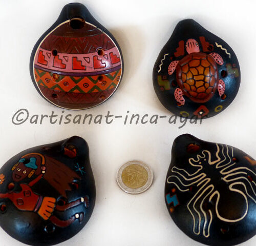 Ocarinas ovales en céramique