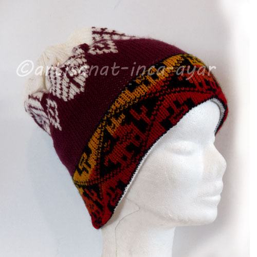 bonnet alpaga bordeaux