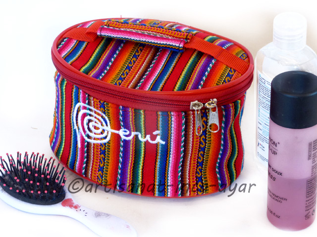 Vanity en tissu péruvien multicolore - coloris au choix