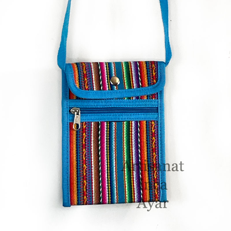 Petit sac à bandoulière couleurs vives et turquoise