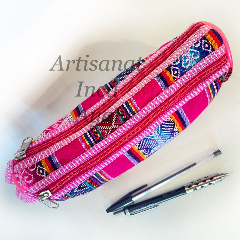 Grande trousse colorée double fermeture