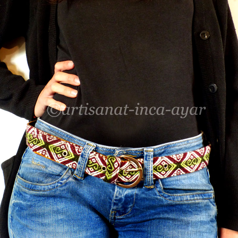 ceinture en tissu péruvien