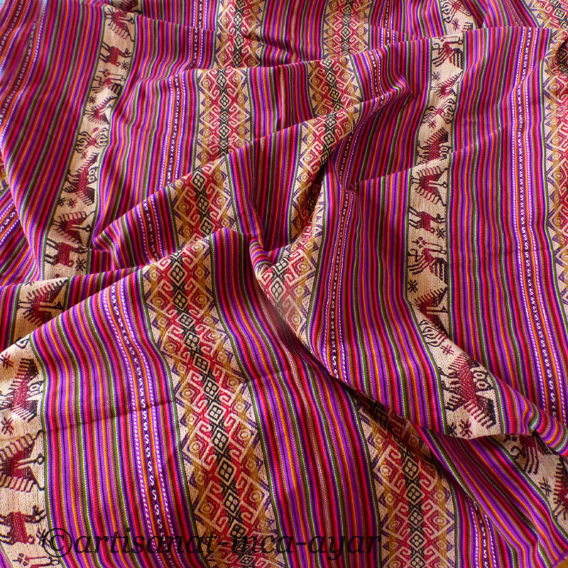 Long tissu péruvien violet