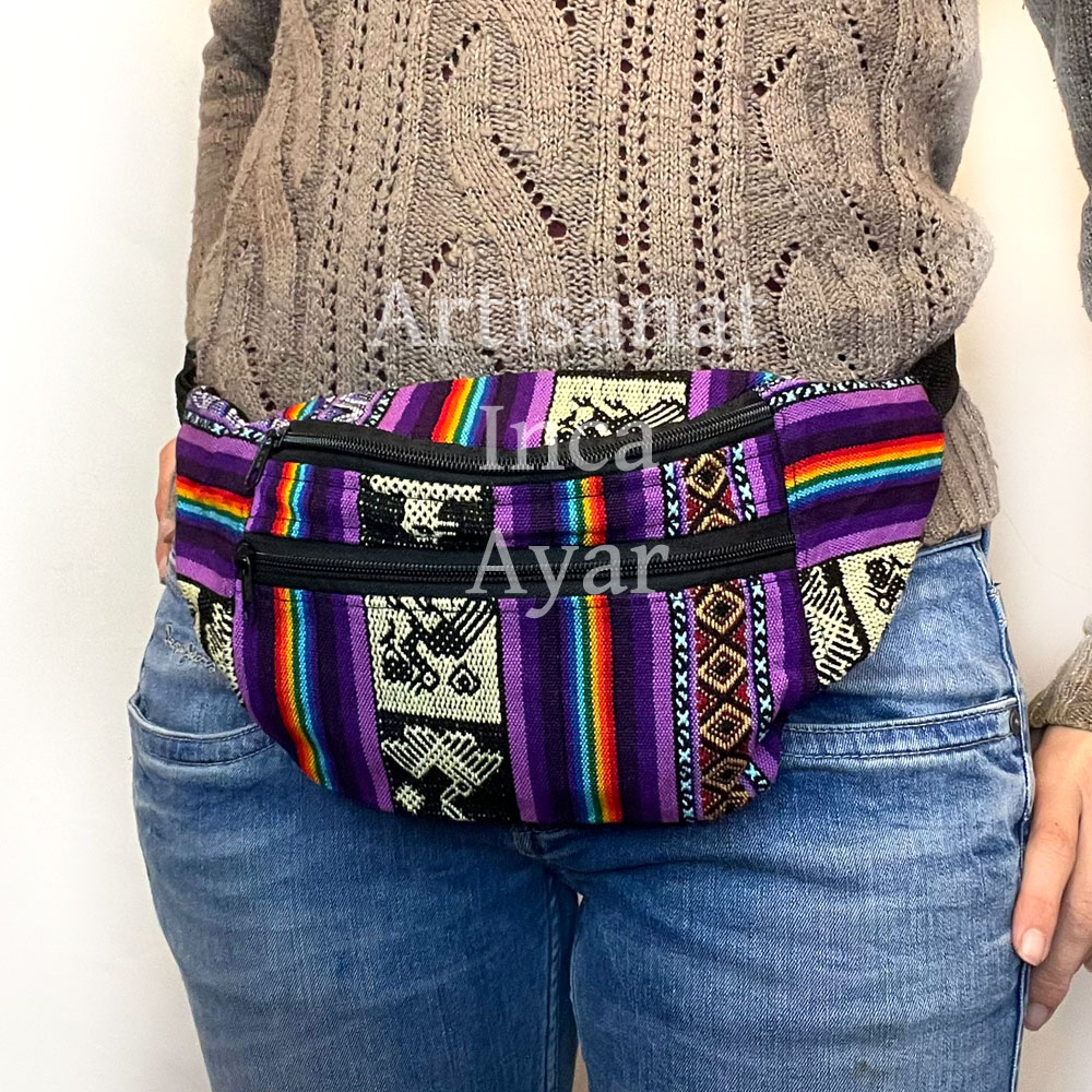 Sac banane en tissu péruvien - coloris au choix – Image 5