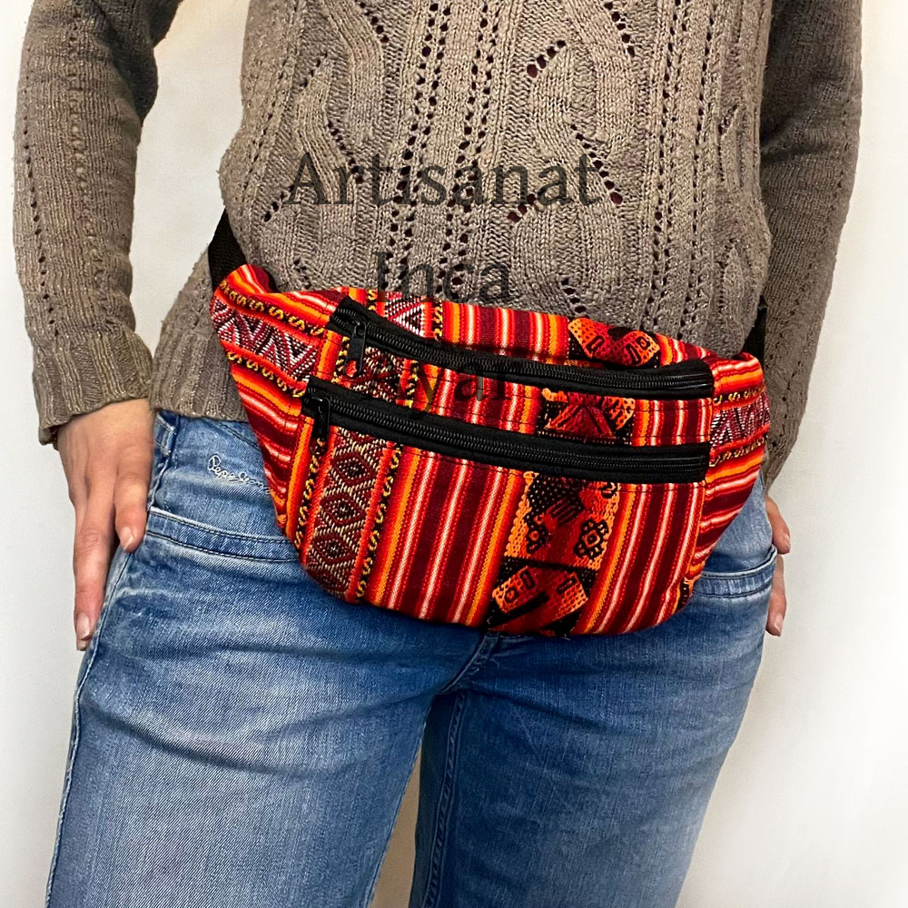 Sac banane en tissu péruvien - coloris au choix – Image 3