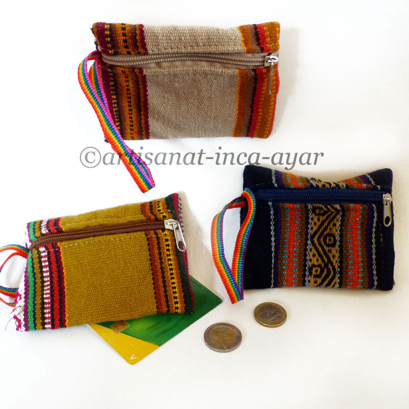 Porte monnaie en tissage traditionnel de Cusco