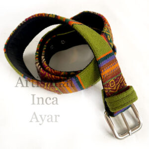Ceinture toile péruvienne Taille XL verte
